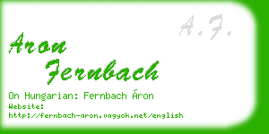 aron fernbach business card
